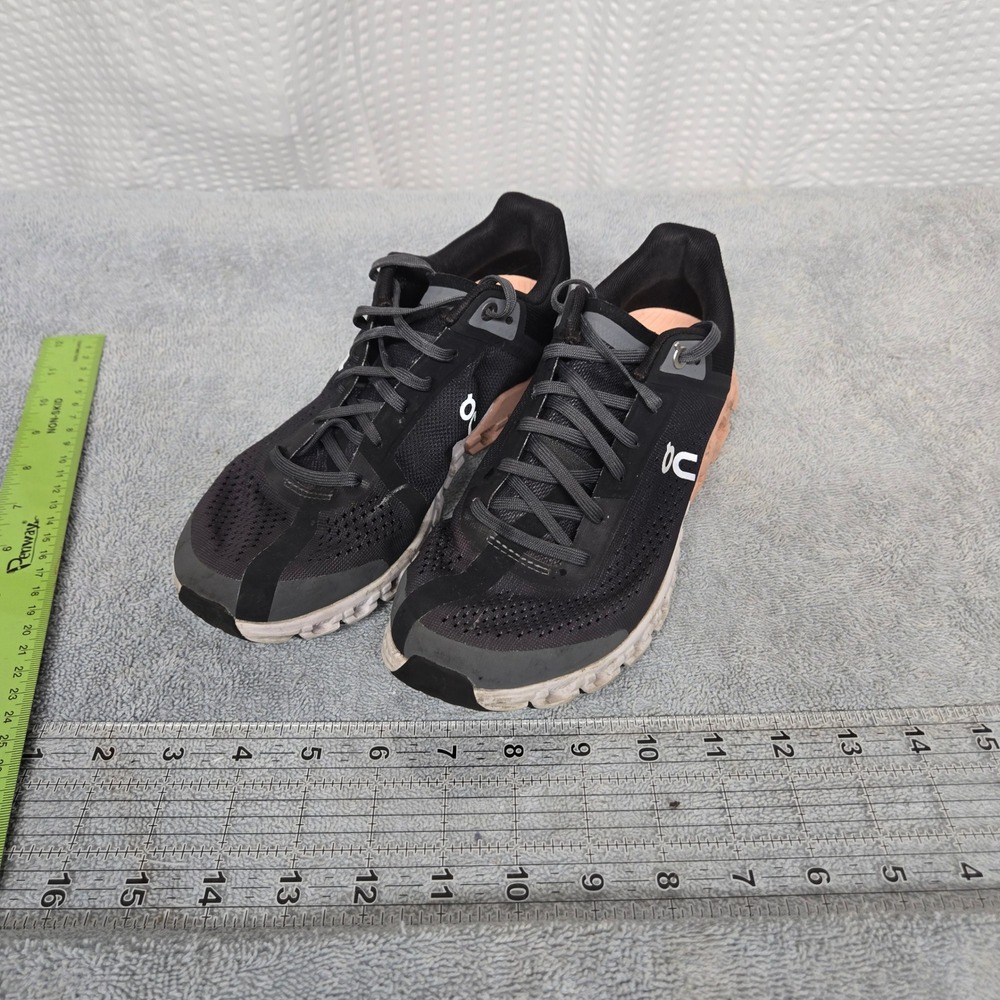 On Cloud X Womens Running Shoes Black Coral Pink‎ Size 7 US